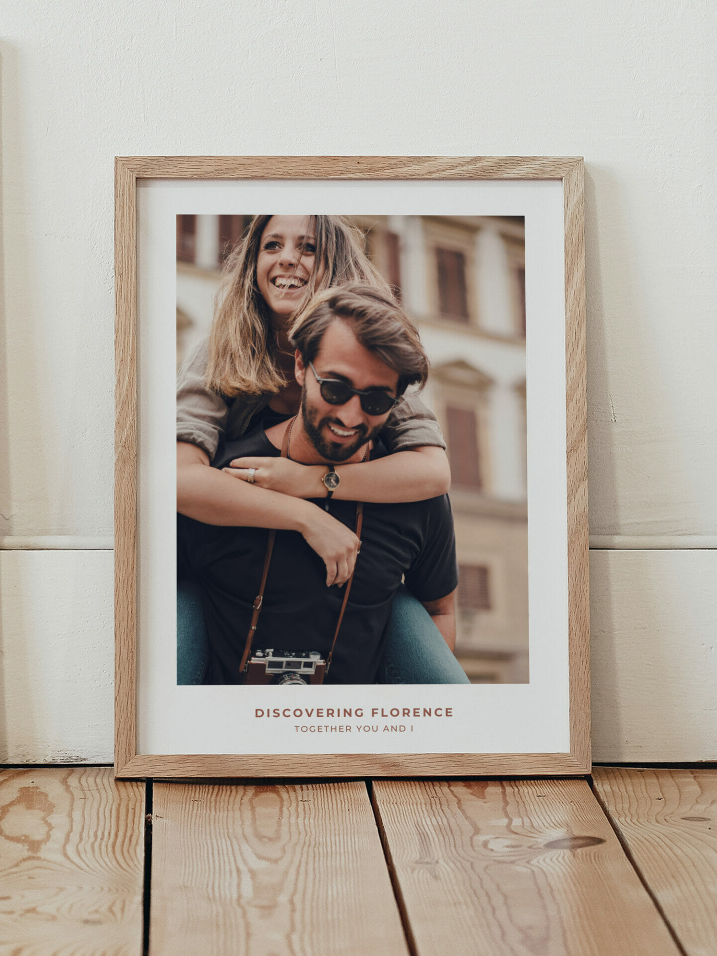 Poster of couple sightseeing in Florence in interior