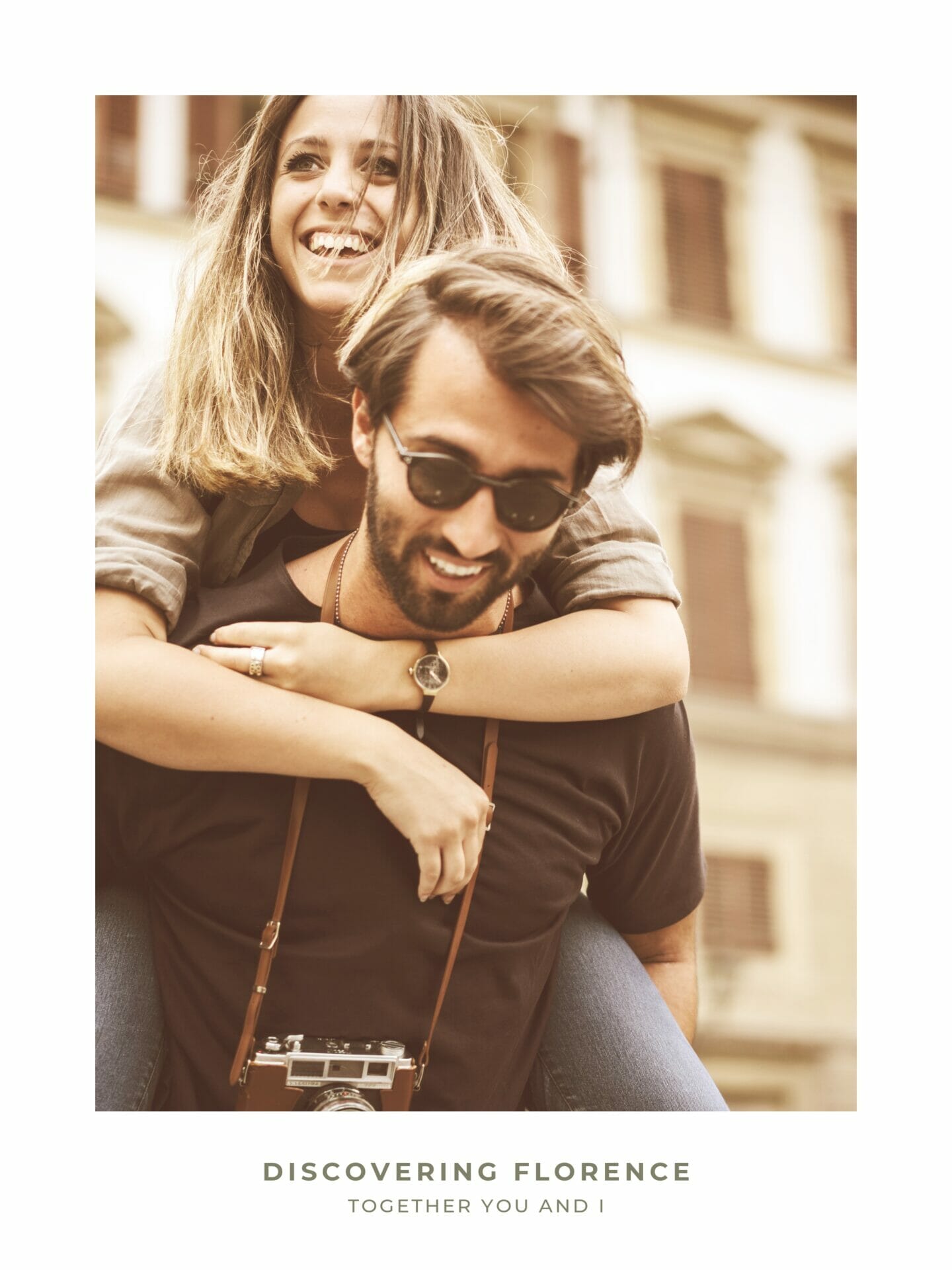 Poster of couple sightseeing in Florence