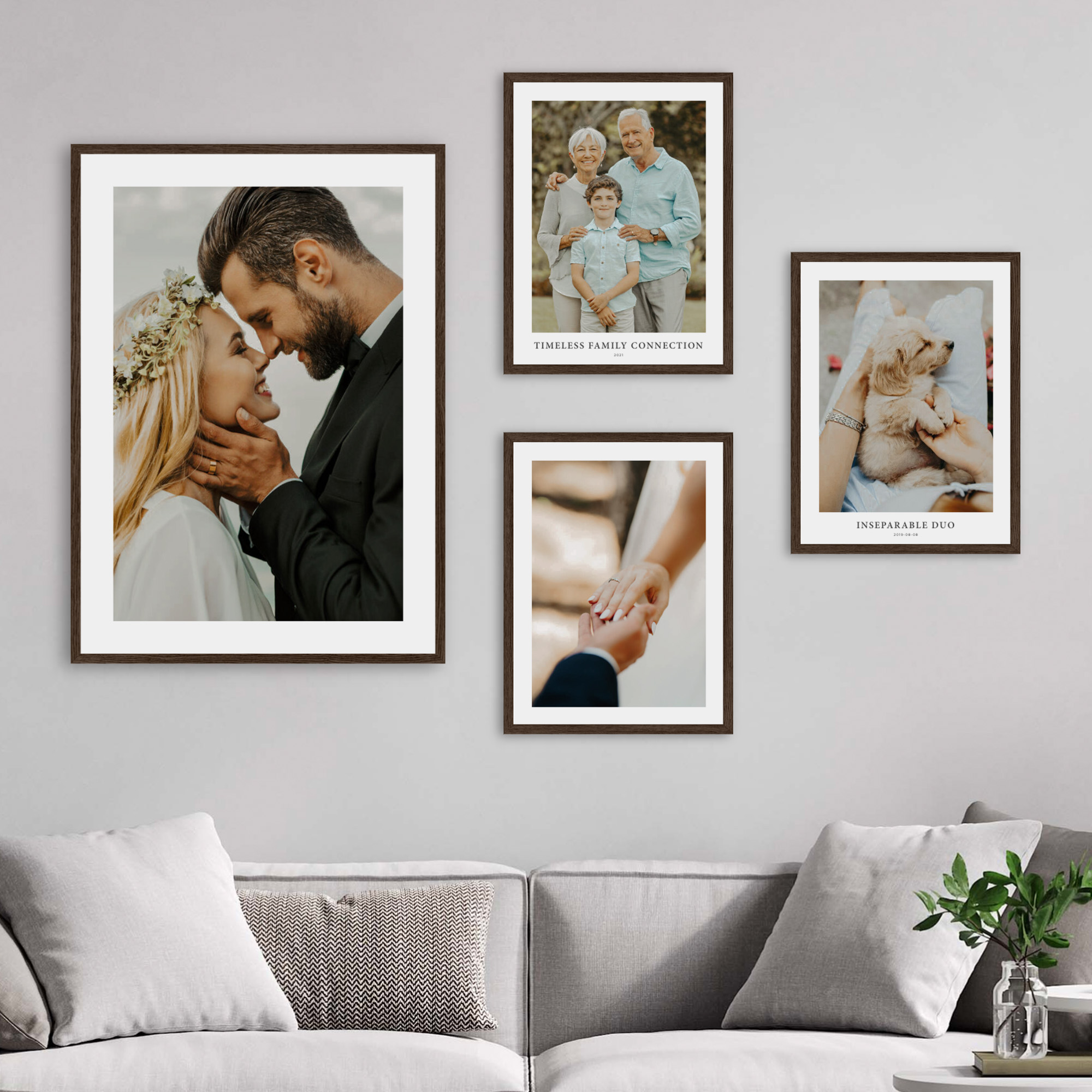 Interior inspiration example of Gallery Wall layout 4A