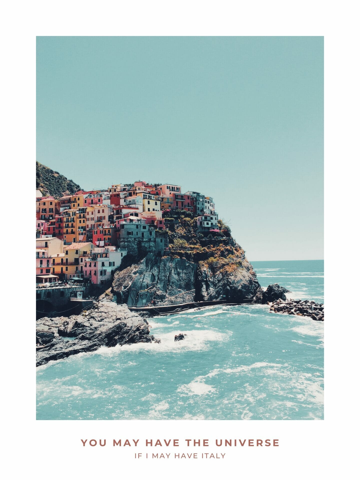 Poster of city of Cinque Terre by the sea