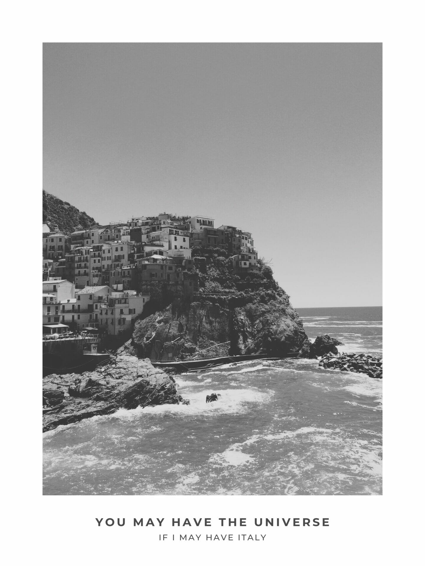 Poster of city of Cinque Terre by the sea